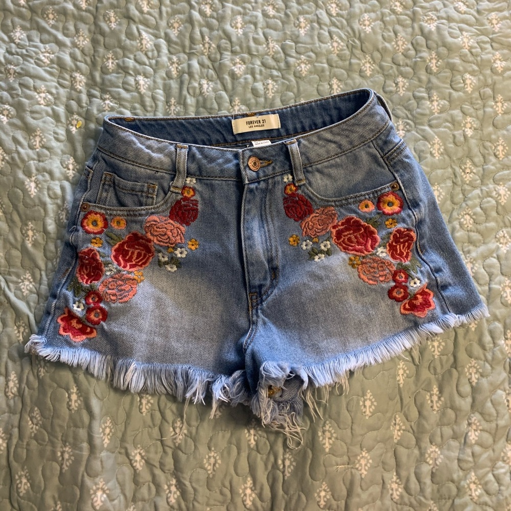 Denim shorts